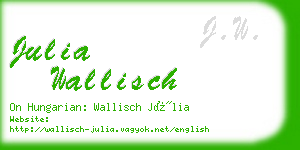 julia wallisch business card